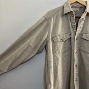 VTG LL Bean Timberline Shirt Shacket Men's Large Button Up Corduroy Beige USA